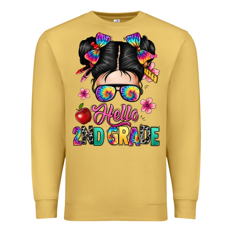 Hello Second Grade Kid Premium Sweatshirt by texasbilliewilder | Teevron