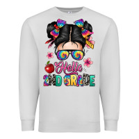 Dove Grey hello second grade kid Premium Sweatshirt - texasbilliewilder