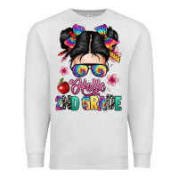 Oatmeal Heather hello second grade kid Premium Sweatshirt - texasbilliewilder