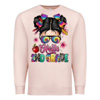 Pale Pink hello second grade kid Premium Sweatshirt - texasbilliewilder