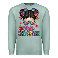 Seafoam hello second grade kid Premium Sweatshirt - texasbilliewilder