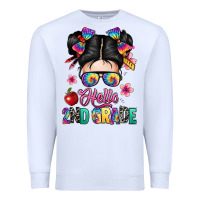 White hello second grade kid Premium Sweatshirt - texasbilliewilder