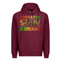Burgundy educator of tiny humans Premium Hoodie - BundleAndBundleShop