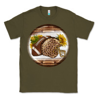 Army Green american football round earrings Classic Tee - BundleAndBundleShop