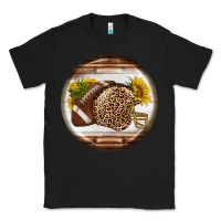 Black american football round earrings Classic Tee - BundleAndBundleShop