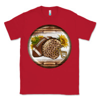 Red american football round earrings Classic Tee - BundleAndBundleShop
