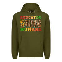 Army Green educator of tiny humans Premium Hoodie - BundleAndBundleShop