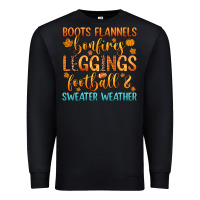 Black boots flannels bonfires leggins football Premium Sweatshirt - Zillion Design Studio
