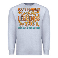 Heather Grey boots flannels bonfires leggins football Premium Sweatshirt - Zillion Design Studio
