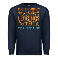 Navy boots flannels bonfires leggins football Premium Sweatshirt - Zillion Design Studio