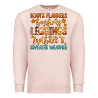 Pale Pink boots flannels bonfires leggins football Premium Sweatshirt - Zillion Design Studio