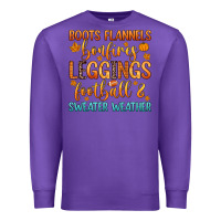 Purple boots flannels bonfires leggins football Premium Sweatshirt - Zillion Design Studio