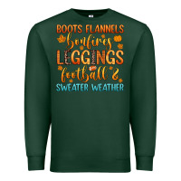 Sports Green boots flannels bonfires leggins football Premium Sweatshirt - Zillion Design Studio