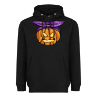 Black Jack O' Lantern Halloween Pumpkin Heavyweight Hoodie - RanaPortraitStore