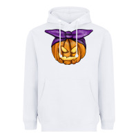White Jack O' Lantern Halloween Pumpkin Heavyweight Hoodie - RanaPortraitStore