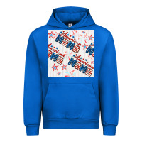 Cobalt american mama seamless pattern Urban Hoodie - BundleAndBundleShop