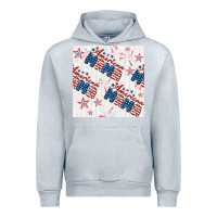 Heather Grey american mama seamless pattern Urban Hoodie - BundleAndBundleShop