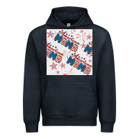 Navy american mama seamless pattern Urban Hoodie - BundleAndBundleShop