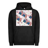 Pigment Black american mama seamless pattern Urban Hoodie - BundleAndBundleShop