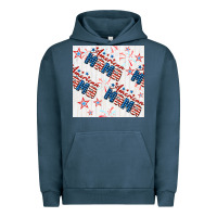 Pigment Midnight Navy american mama seamless pattern Urban Hoodie - BundleAndBundleShop