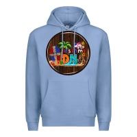 Colony Blue Dominican Republic car coaster Premium Hoodie - AdoDesignShop