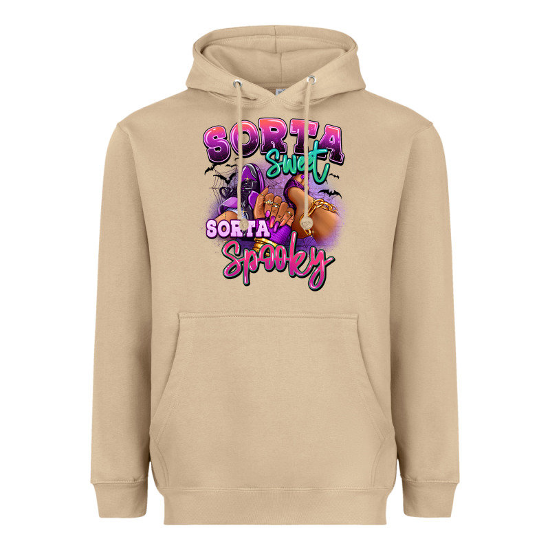 Sorta Sweet Sorta Spooky Sneaker And Heel Afro Wom Heavyweight Hoodie by RanaPortraitStore | Teevron