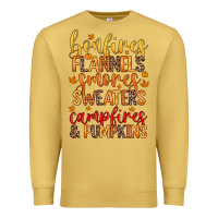 Antique Gold bonfires flannels s'mores campfires and pumpkins Premium Sweatshirt - Zillion Design Studio