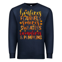 Navy bonfires flannels s'mores campfires and pumpkins Premium Sweatshirt - Zillion Design Studio