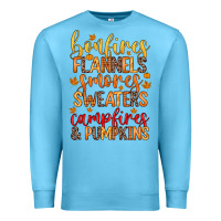 Ocean Blue bonfires flannels s'mores campfires and pumpkins Premium Sweatshirt - Zillion Design Studio
