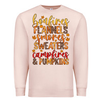 Pale Pink bonfires flannels s'mores campfires and pumpkins Premium Sweatshirt - Zillion Design Studio