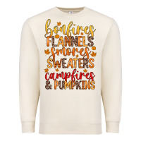 Sandshell bonfires flannels s'mores campfires and pumpkins Premium Sweatshirt - Zillion Design Studio