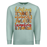 Seafoam bonfires flannels s'mores campfires and pumpkins Premium Sweatshirt - Zillion Design Studio