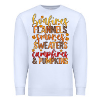 White bonfires flannels s'mores campfires and pumpkins Premium Sweatshirt - Zillion Design Studio