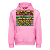 Fuchsia Pink sunflower cactus Urban Hoodie - JahusDesignShop