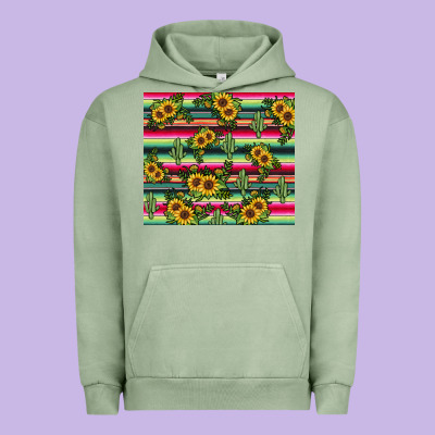 Sunflower Cactus Urban Hoodie Designed By Jahusdesignshop