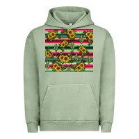 Pigment Oil Green sunflower cactus Urban Hoodie - JahusDesignShop