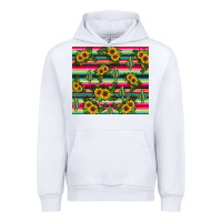 White sunflower cactus Urban Hoodie - JahusDesignShop
