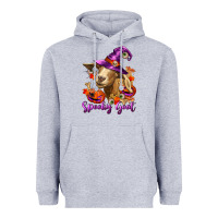 Heather Grey Spooky Goat Heavyweight Hoodie - RanaPortraitStore