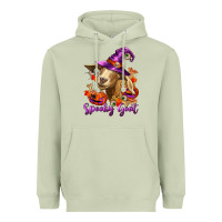 Matcha Spooky Goat Heavyweight Hoodie - RanaPortraitStore