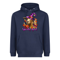 Navy Spooky Goat Heavyweight Hoodie - RanaPortraitStore