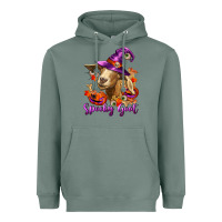 Sage Spooky Goat Heavyweight Hoodie - RanaPortraitStore
