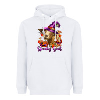 White Spooky Goat Heavyweight Hoodie - RanaPortraitStore