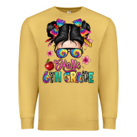 Antique Gold hello sixth grade kid Premium Sweatshirt - texasbilliewilder