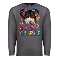Charcoal Heather hello sixth grade kid Premium Sweatshirt - texasbilliewilder