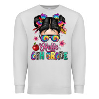 Dove Grey hello sixth grade kid Premium Sweatshirt - texasbilliewilder