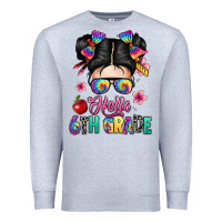 Heather Grey hello sixth grade kid Premium Sweatshirt - texasbilliewilder