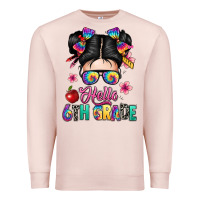 Pale Pink hello sixth grade kid Premium Sweatshirt - texasbilliewilder