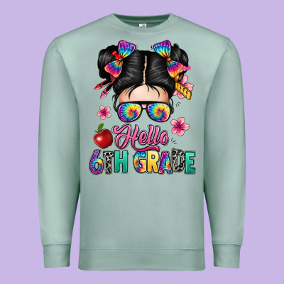Hello Sixth Grade Kid Premium Sweatshirt Designed By Texasbilliewilder