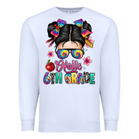 White hello sixth grade kid Premium Sweatshirt - texasbilliewilder