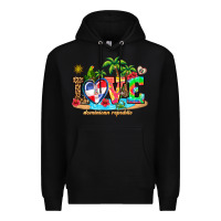 Black love dominican republic Premium Hoodie - AdoDesignShop
